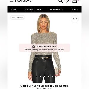 Free People Gold Rush Top